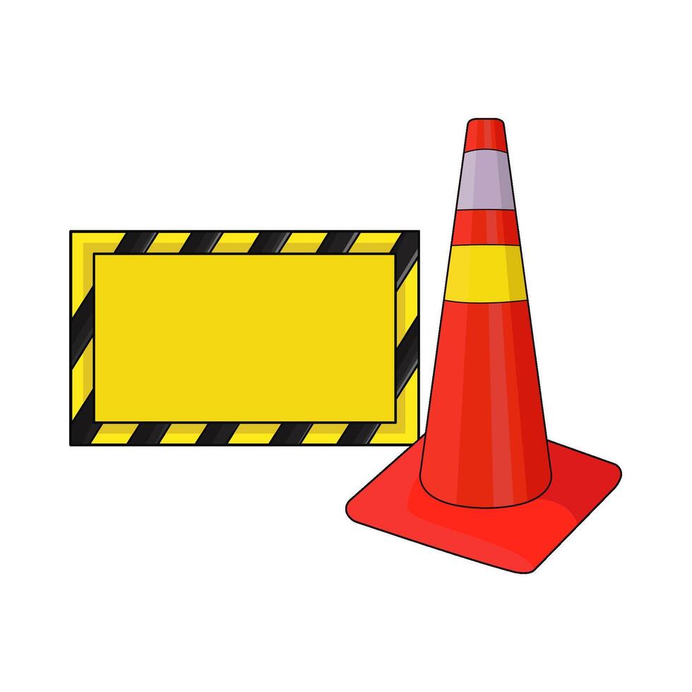 illustration of traffic cone vector