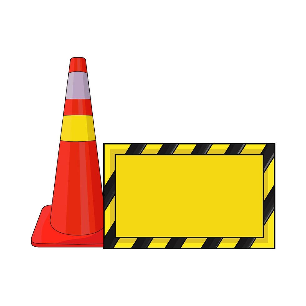 illustration of traffic cone vector