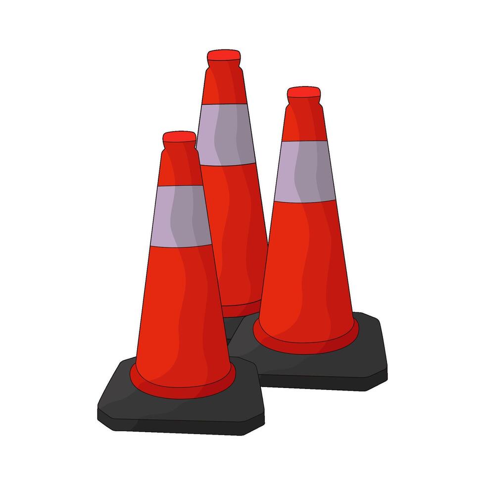 illustration of traffic cone vector