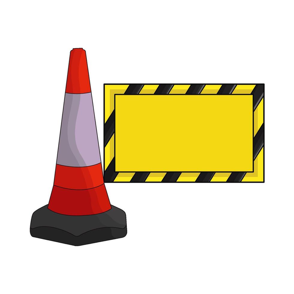 illustration of traffic cone vector