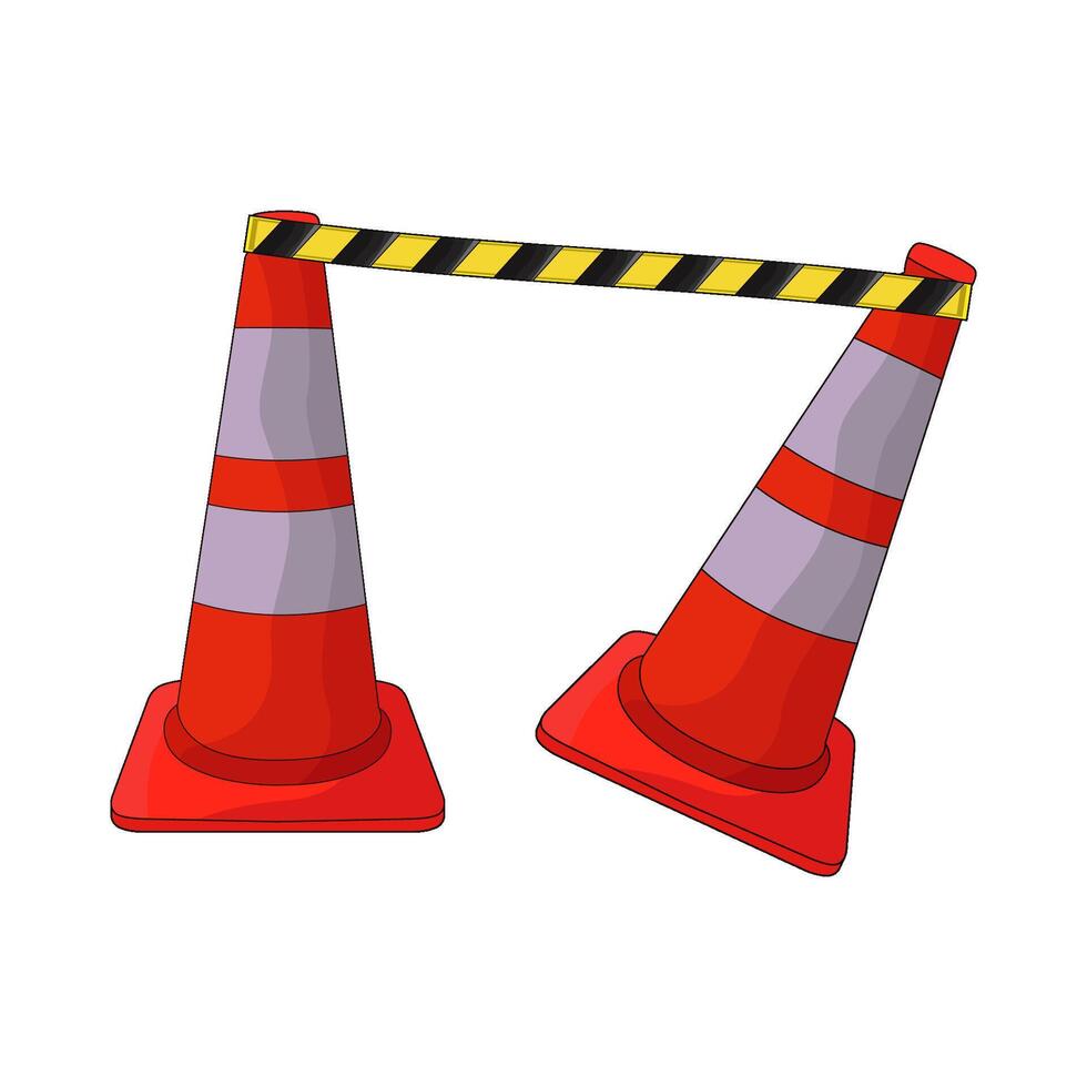illustration of traffic cone vector