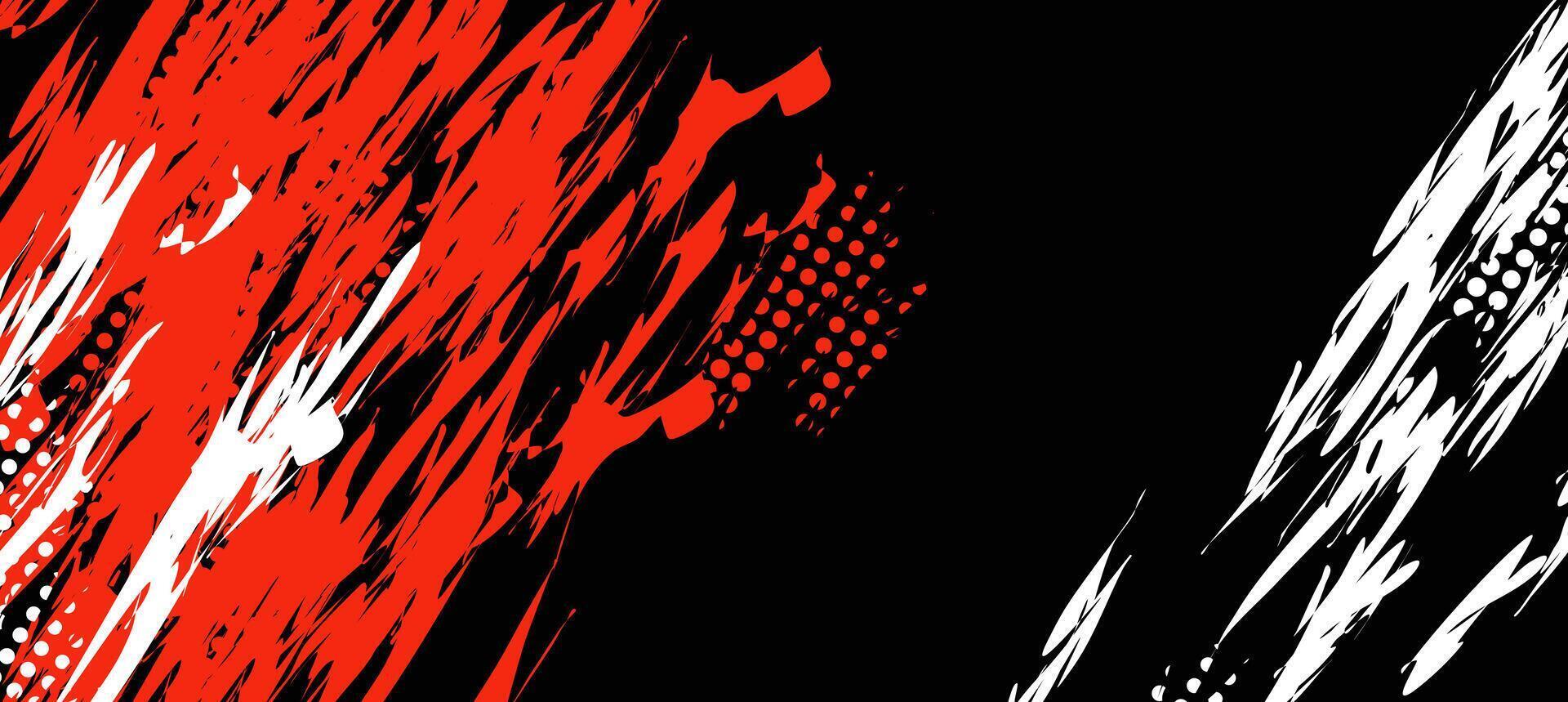 illustration of abstract red and white texture on black background vector