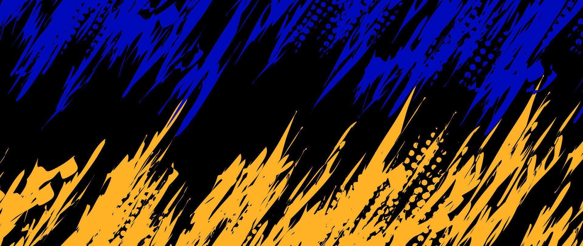 illustration of abstract blue and orange grunge texture background vector