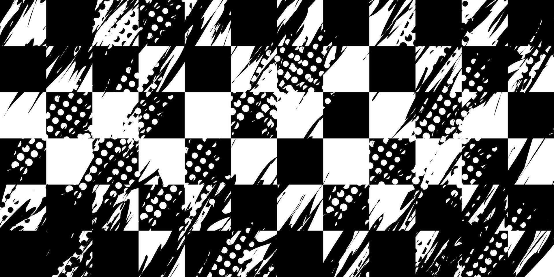 illustration of abstract racing background with checkerboard brush texture grunge halftone vector