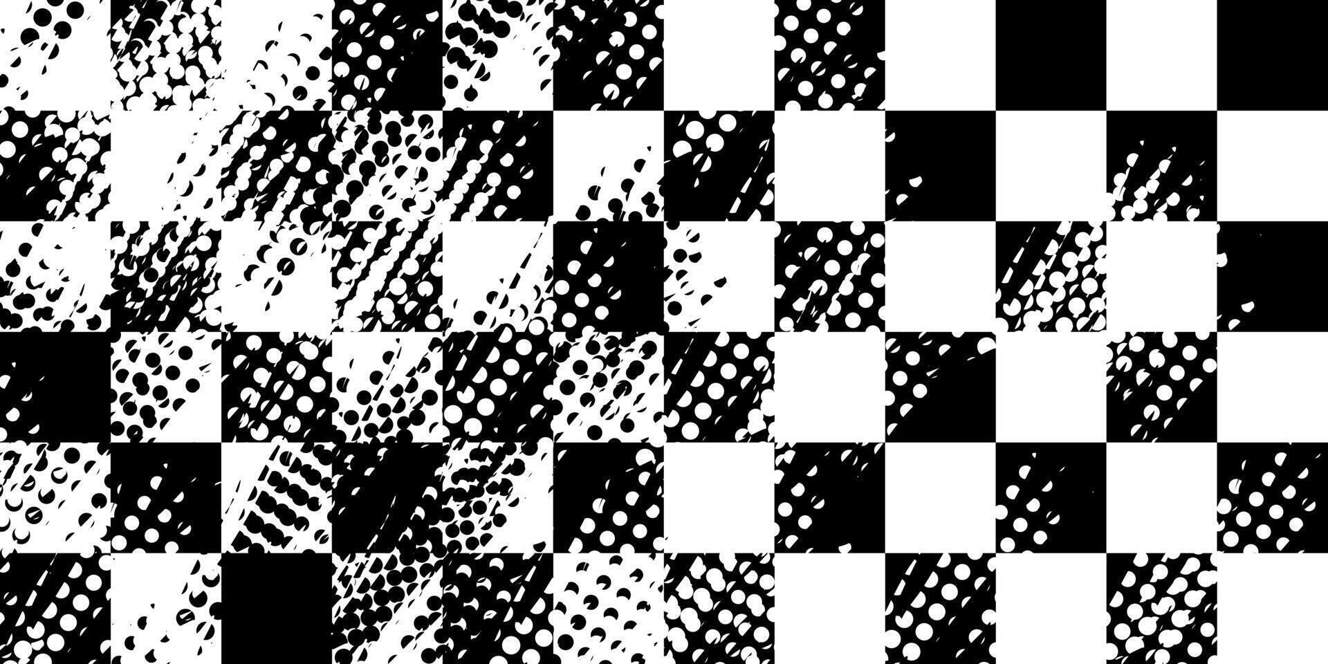 illustration of abstract racing background with checkerboard brush texture grunge halftone vector