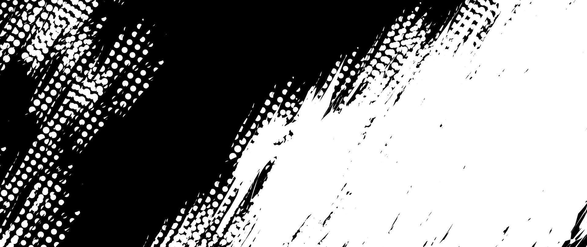 illustration of abstract black and white grunge texture background vector