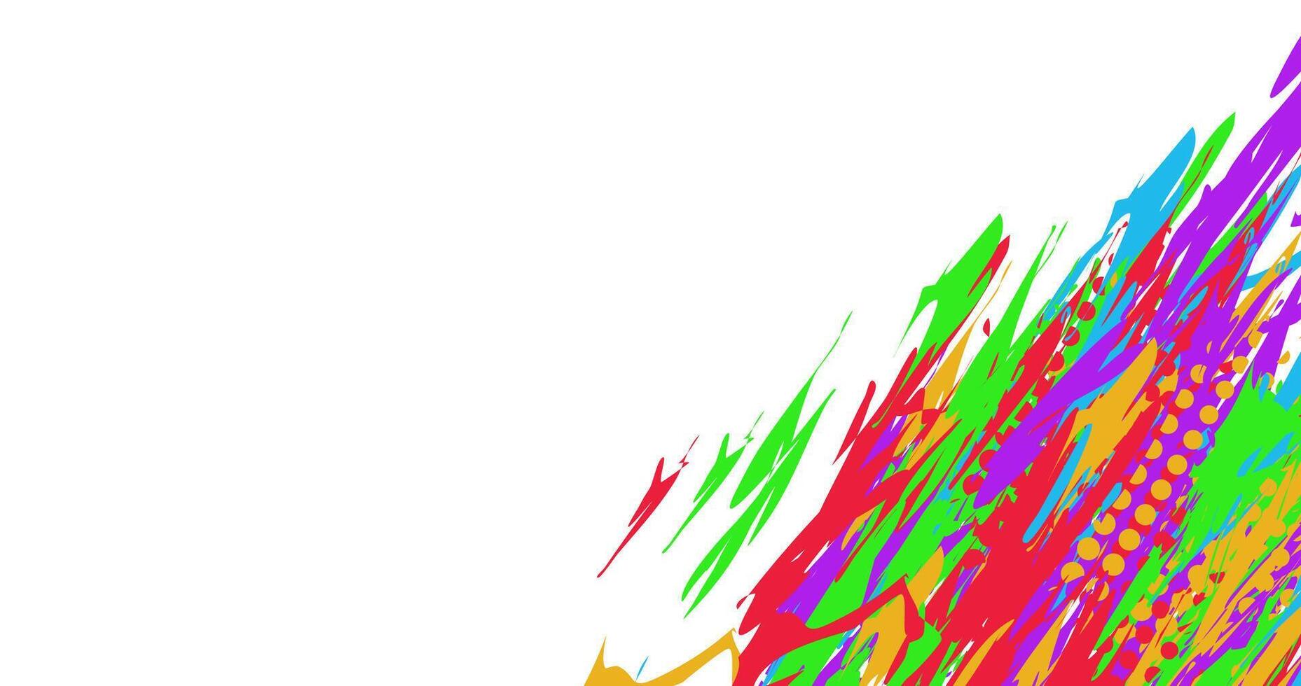 illustration of abstract background with colorful brush texture grunge halftone vector