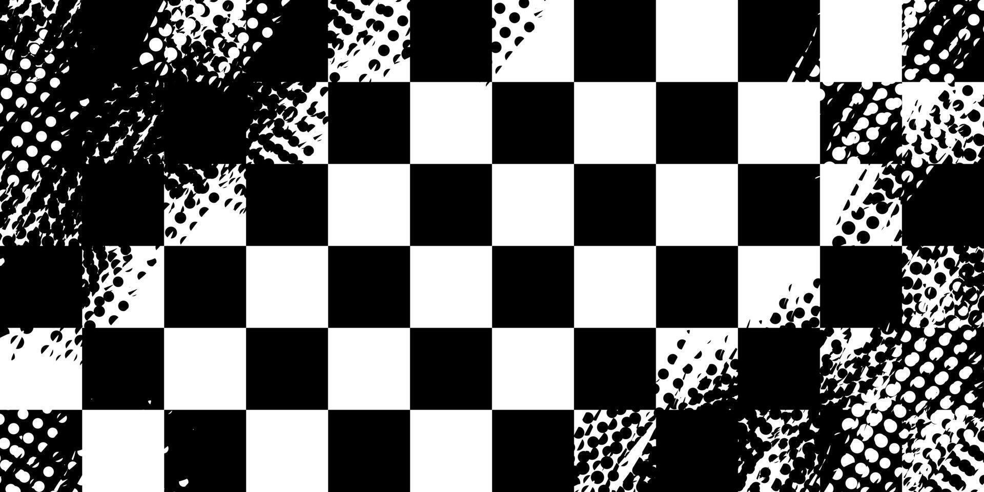 illustration of abstract racing background with checkerboard brush texture grunge halftone vector