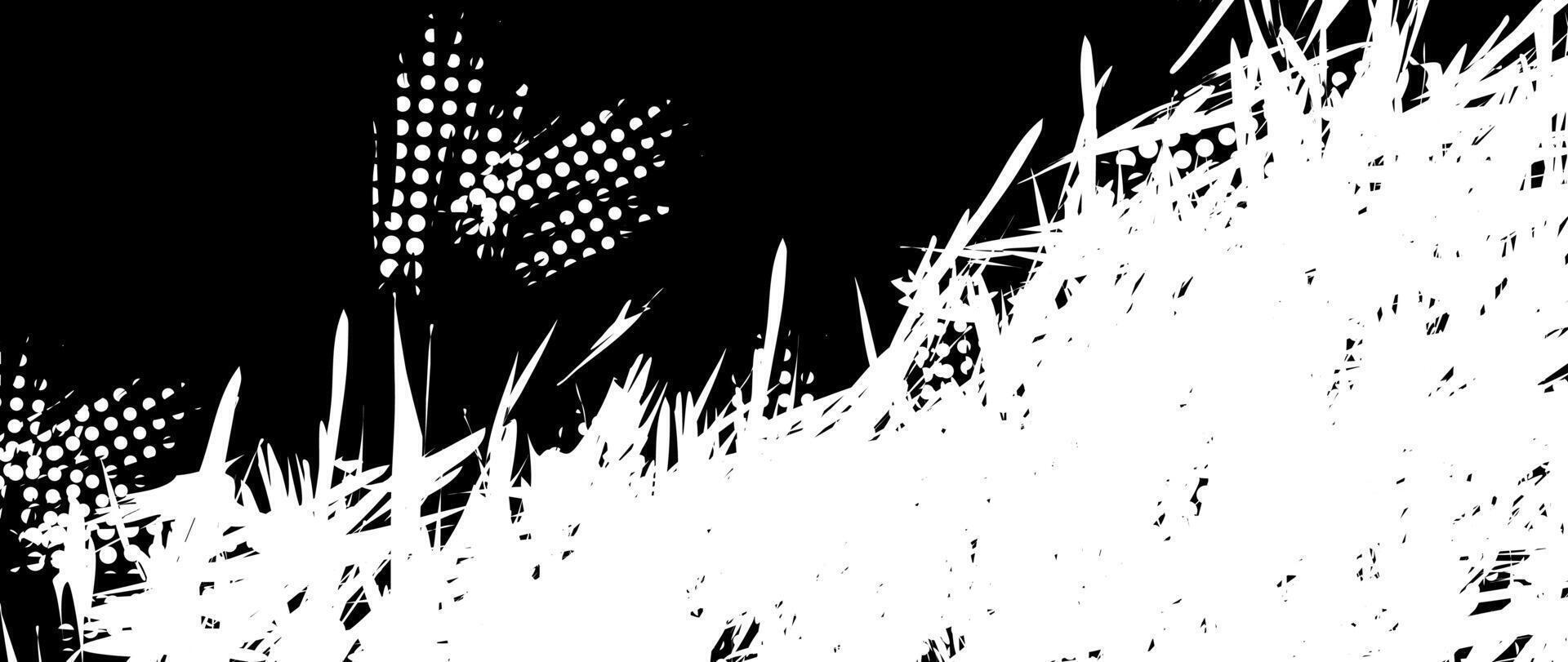illustration of abstract black and white grunge texture background vector