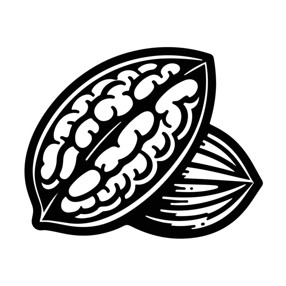 line art illustration of cocoa vector