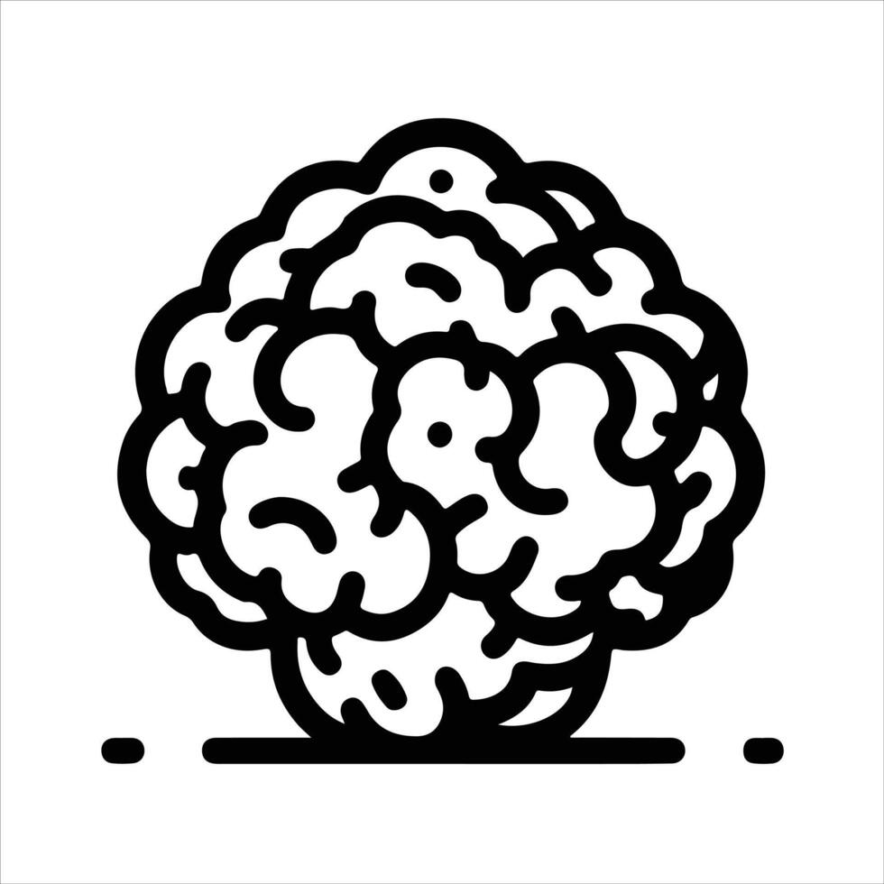 hand-drawn line illustration of truffle mushroom vector