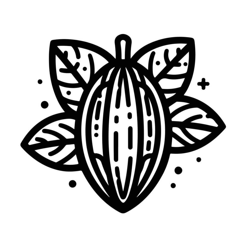 line art illustration of cocoa vector