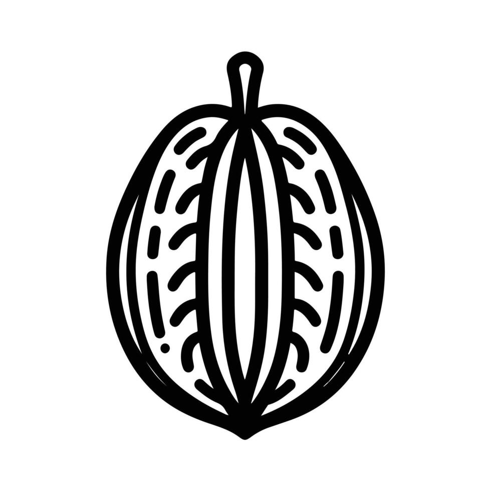 line art illustration of cocoa vector