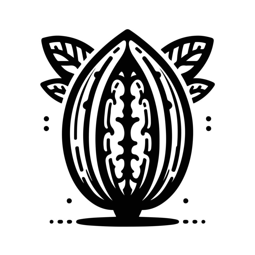 line art illustration of cocoa vector