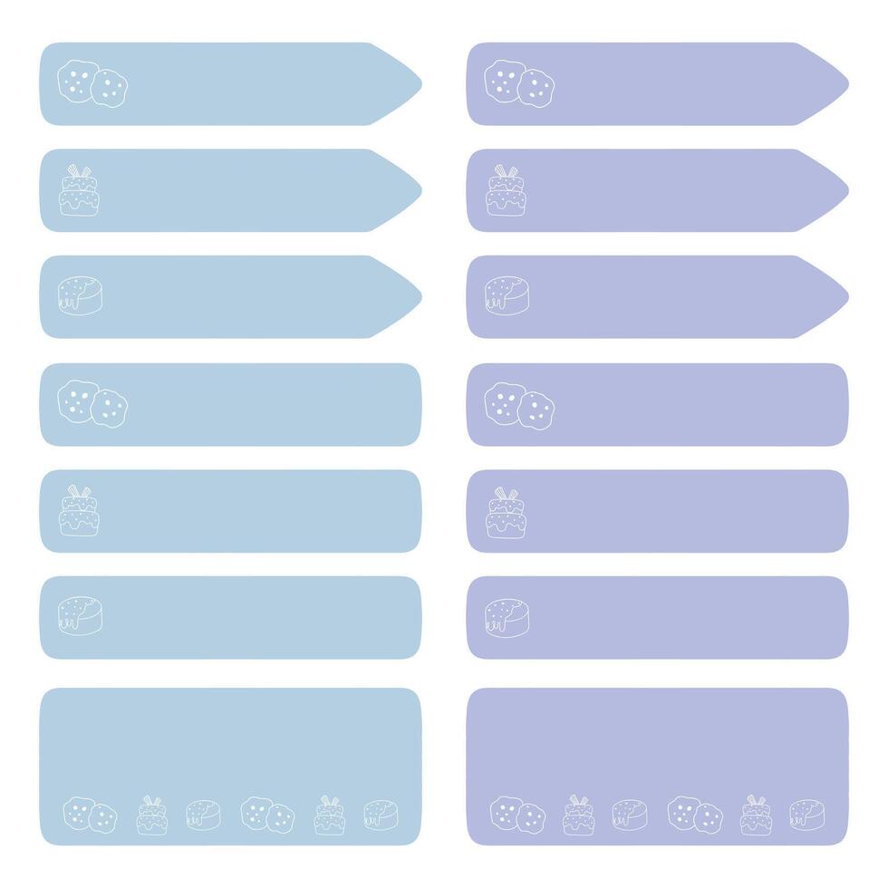 Set of sticky marks, organizer tags, planner stickers, paper sticky notes and more. vector