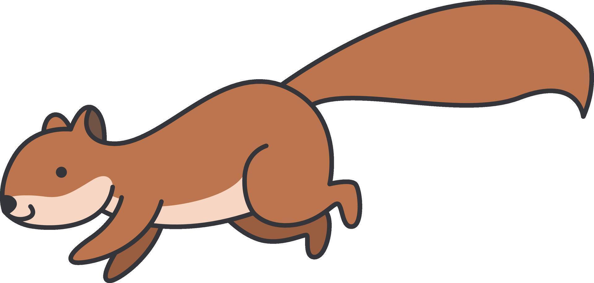 cute squirrel illustration vector