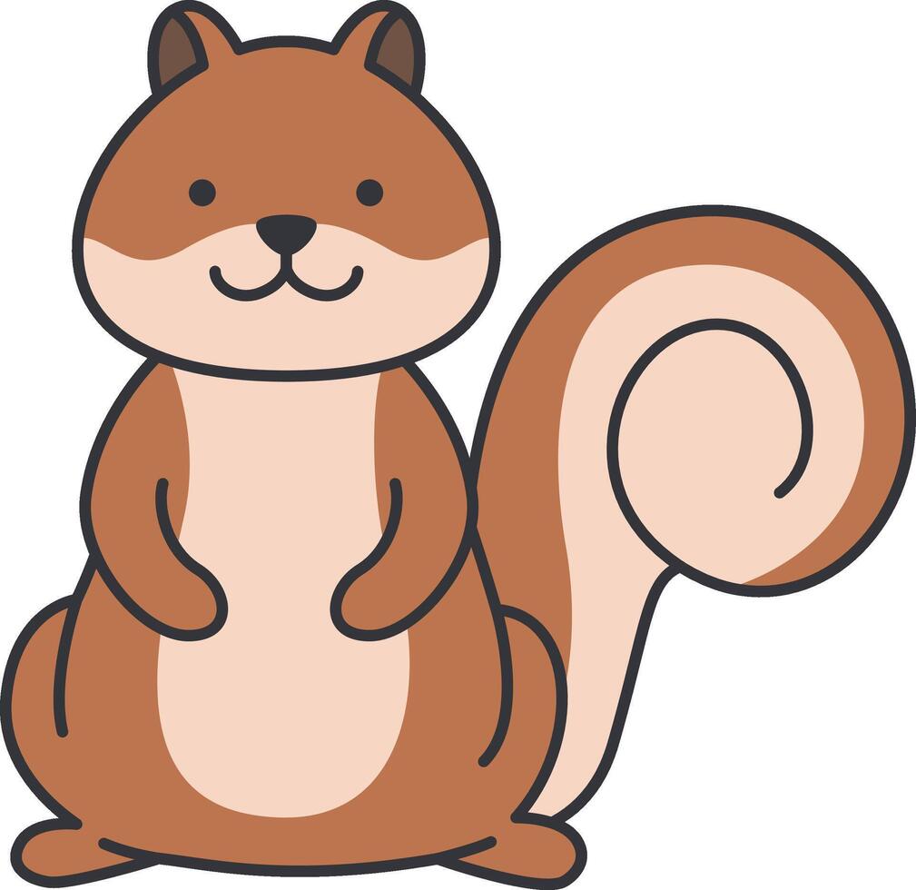 cute squirrel illustration vector