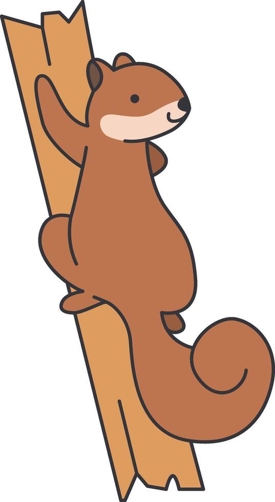 cute squirrel illustration vector