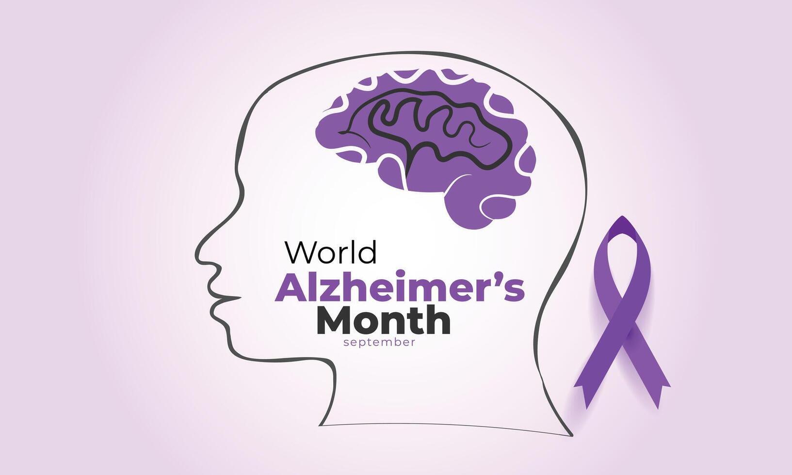 World Alzheimer's month. background, banner, card, poster, template. illustration. vector