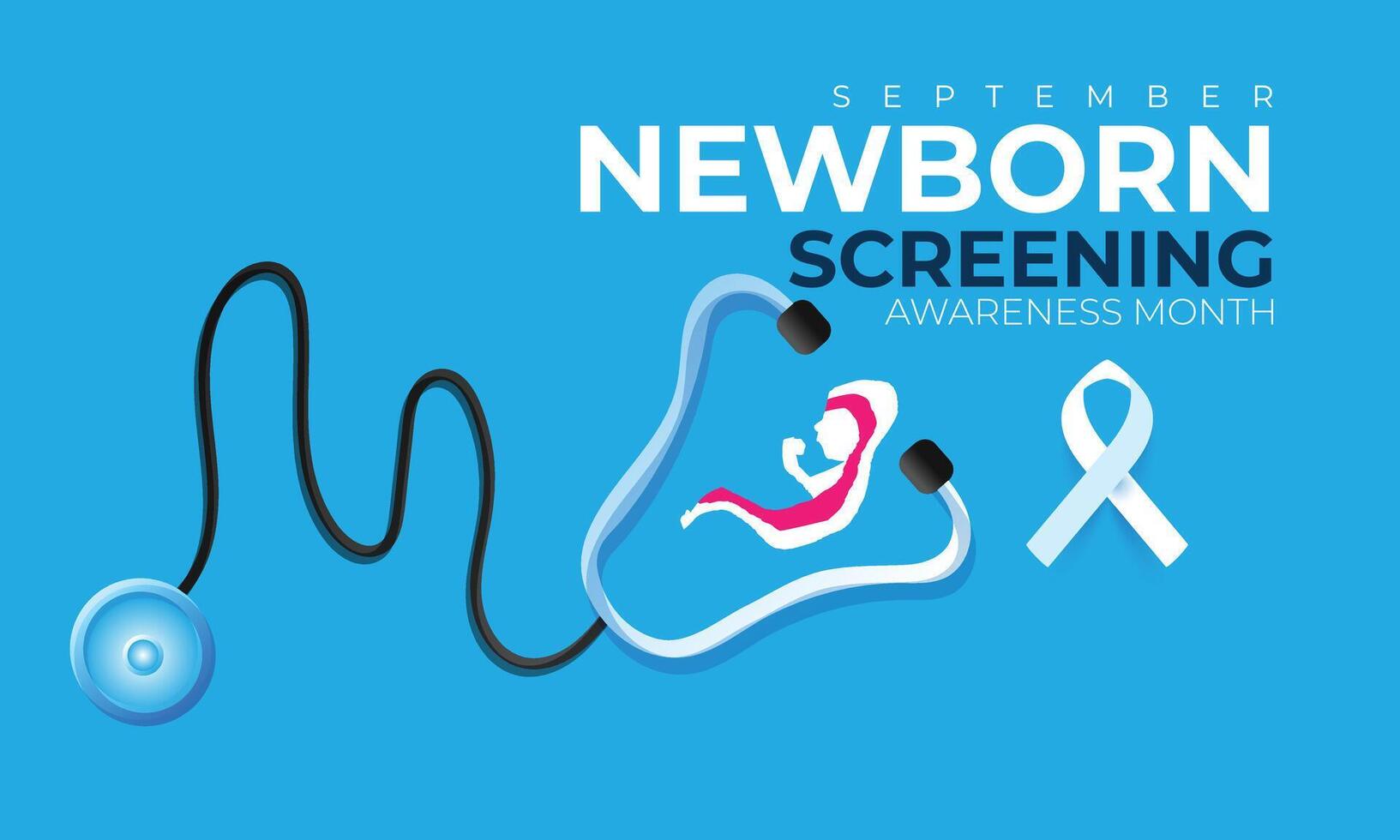 Newborn Screening awareness month. background, banner, card, poster, template. illustration. vector