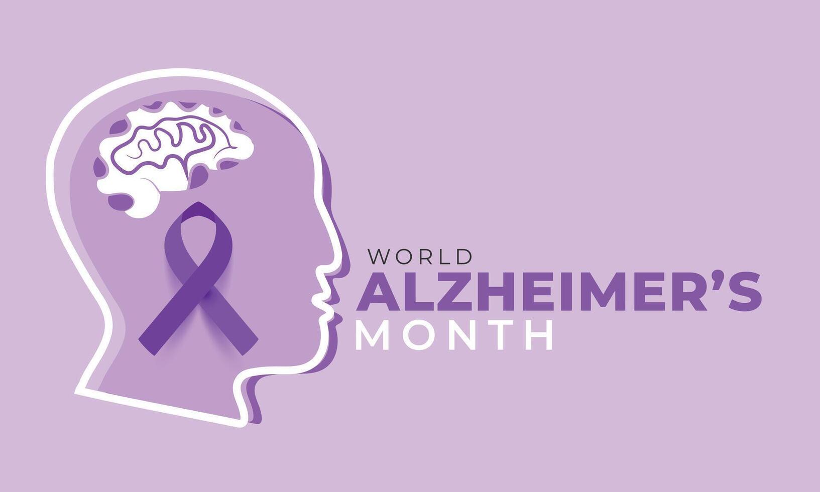 World Alzheimer's month. background, banner, card, poster, template. illustration. vector