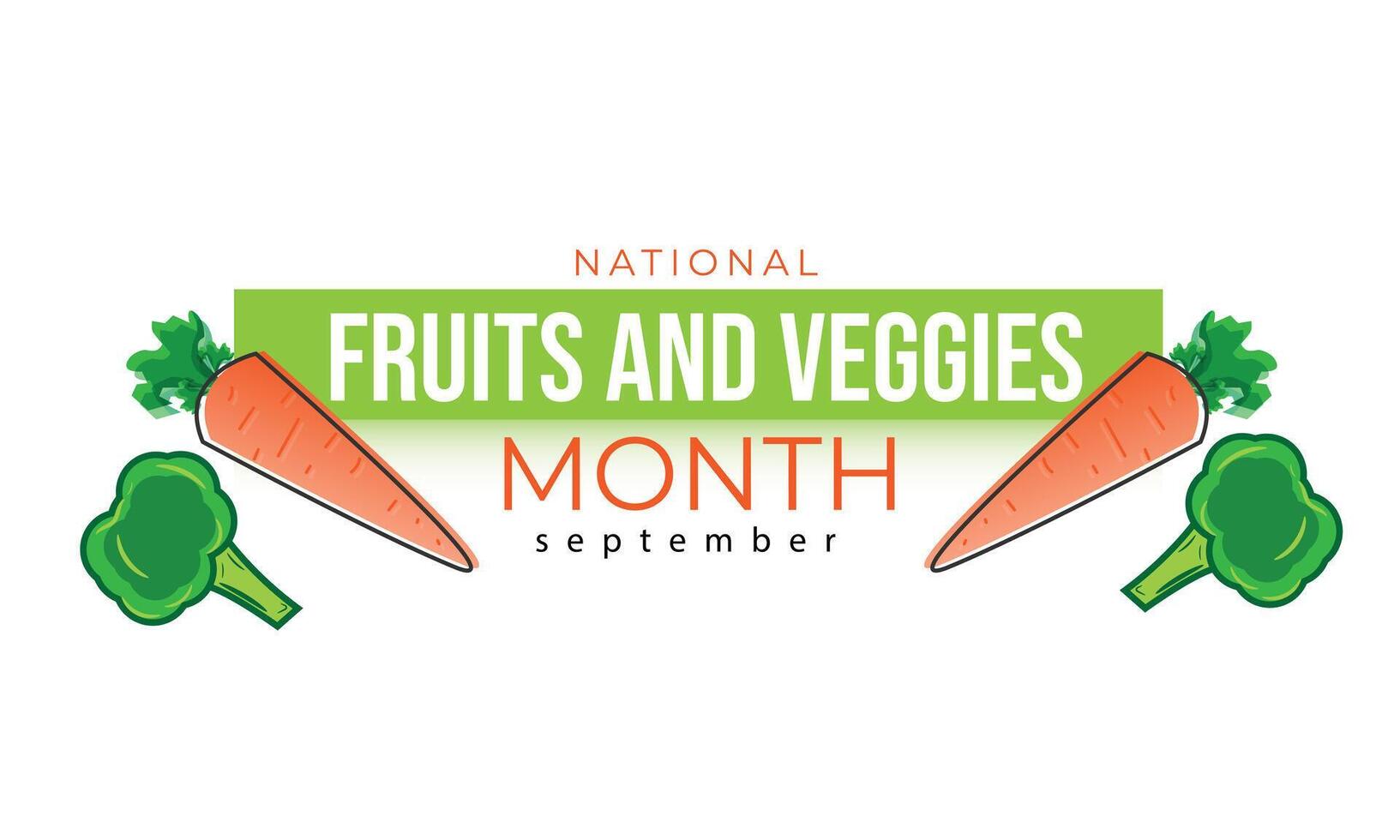 National Fruits and Veggies month. background, banner, card, poster, template. illustration. vector