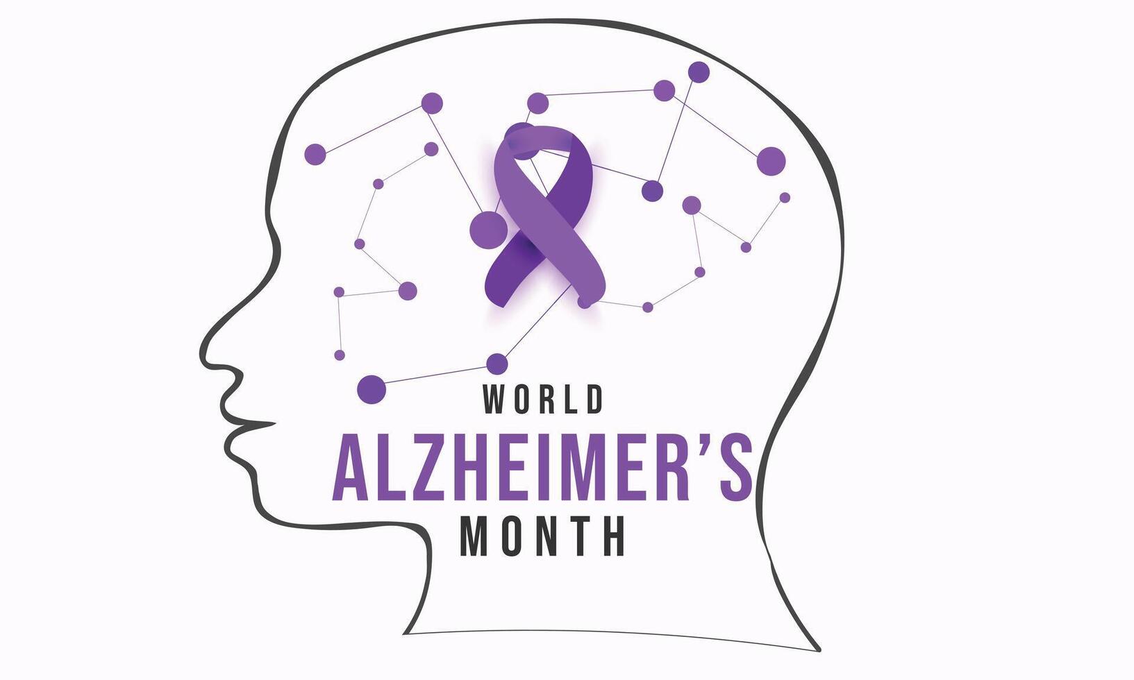 World Alzheimer's month. background, banner, card, poster, template. illustration. vector