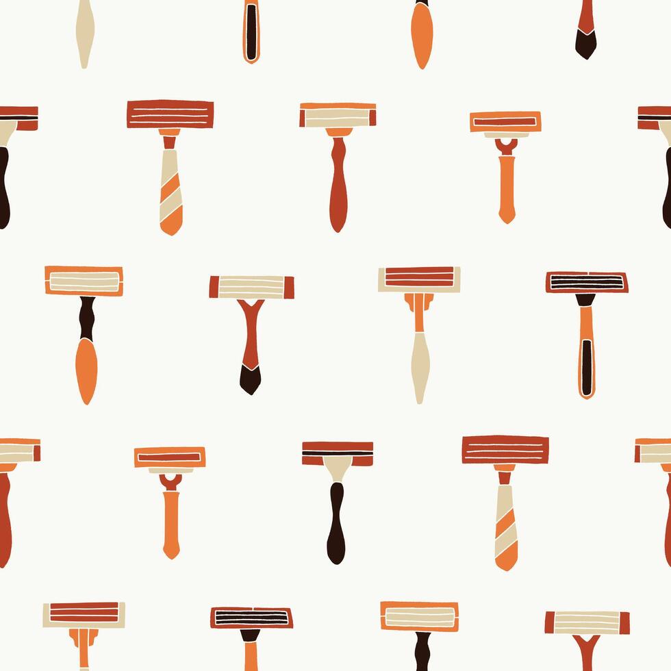 Collection of Razor Seamless Pattern illustration for Print, Wallpaper, Decoration. vector