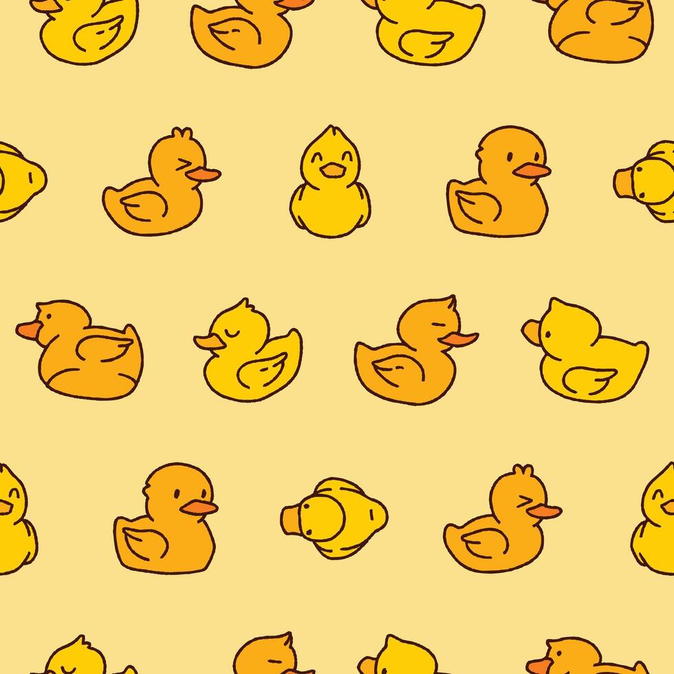 Collection of Rubber Duck Seamless Pattern illustration for Print, Wallpaper, Decoration. vector