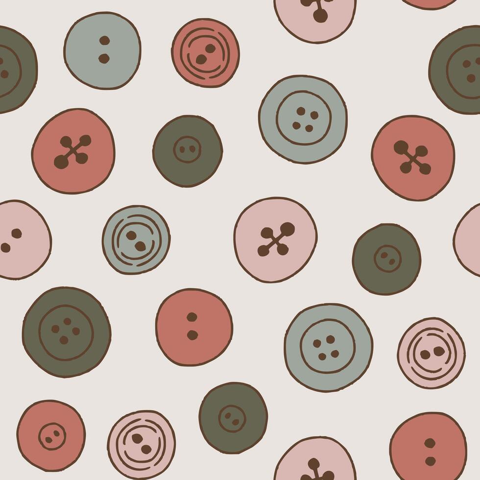 Bunch of Buttons Seamless Pattern illustration Design vector