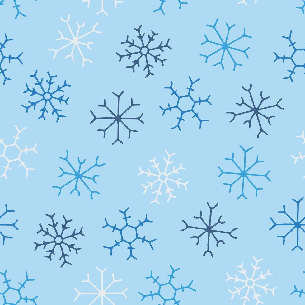 Snowflake Seamless Pattern illustration for Print, Wallpaper, Decoration. vector