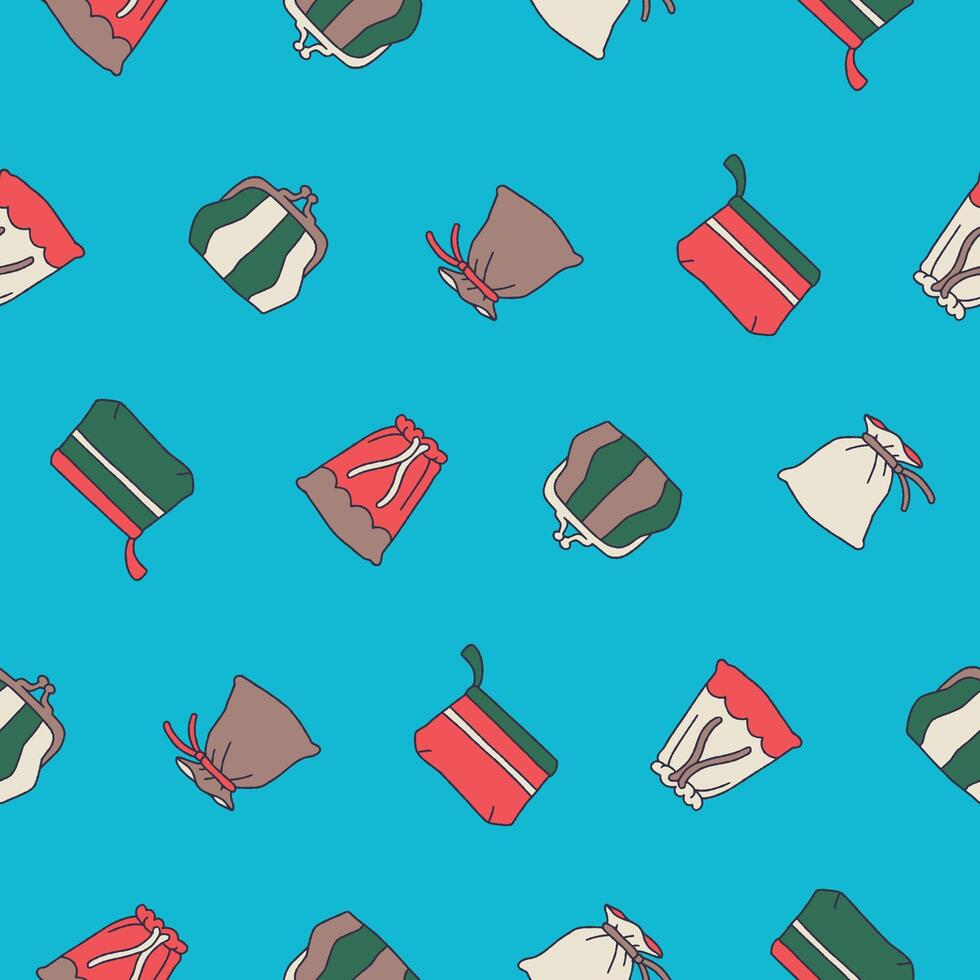 Collection of Pouch Seamless Pattern illustration for Print, Wallpaper, Decoration. vector
