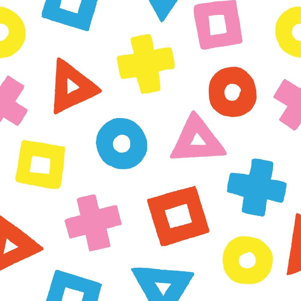 Bunch of Shape Seamless Pattern illustration Design vector