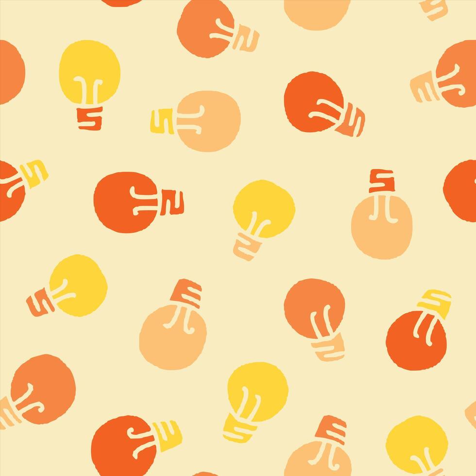 Bunch of Bulb Seamless Pattern illustration Design vector