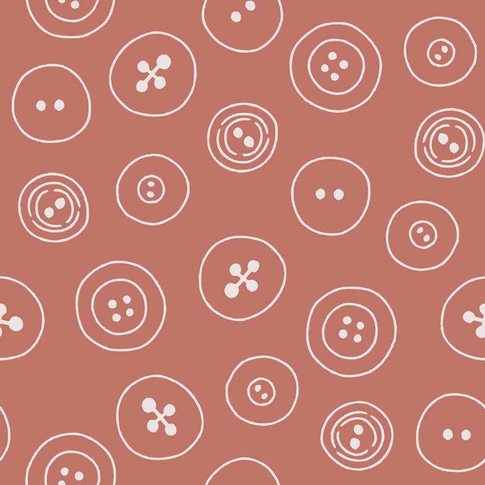 Outline Bunch of Buttons Seamless Pattern illustration Design vector