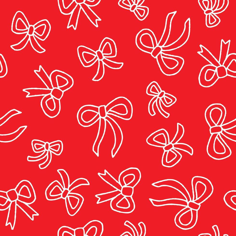 Outline Ribbon Seamless Pattern illustration for Print, Wallpaper, Decoration. vector