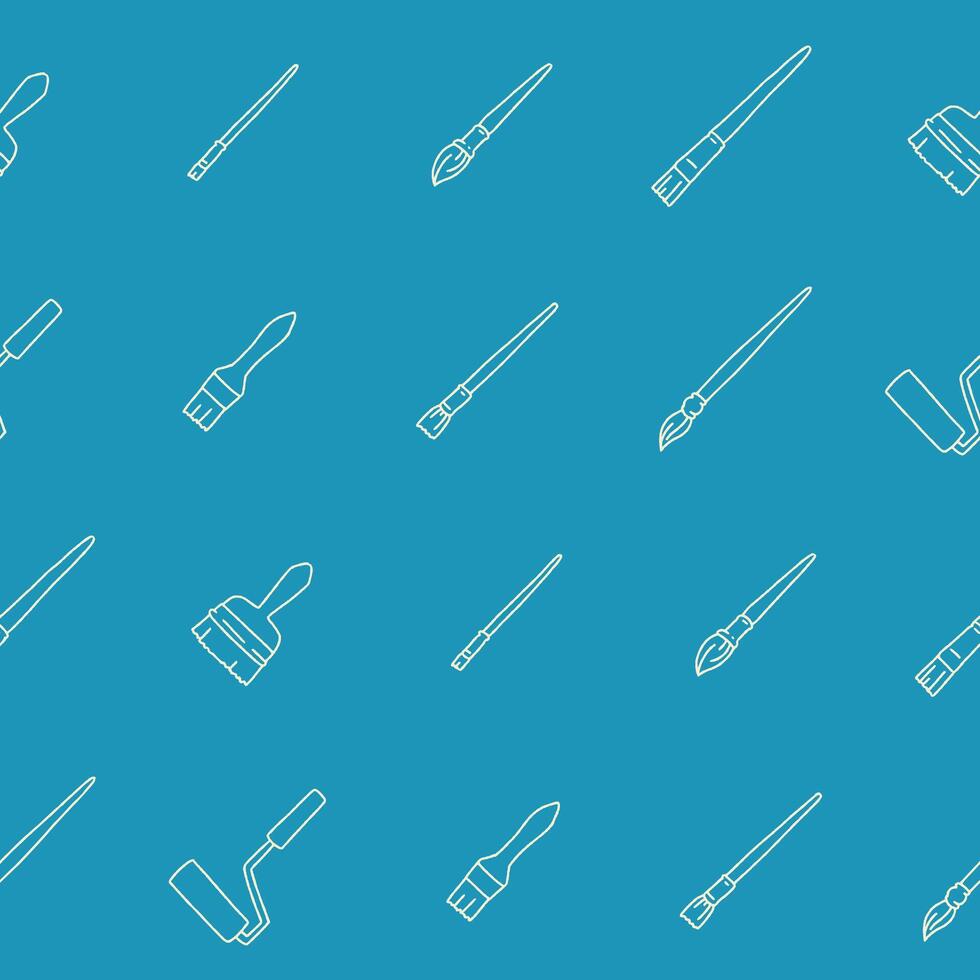 Outline Collection of Brush Seamless Pattern illustration Design vector