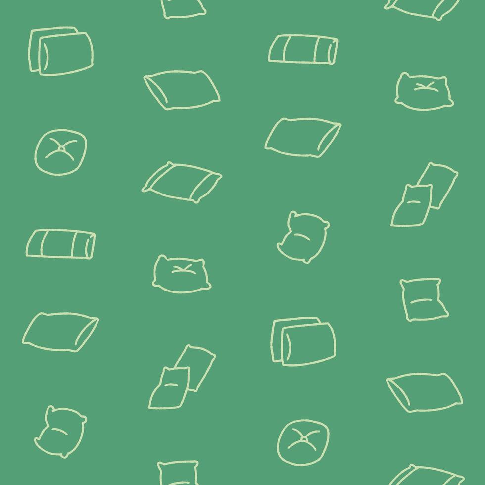 Outline Pillow Seamless Pattern illustration for Print, Wallpaper, Decoration. vector