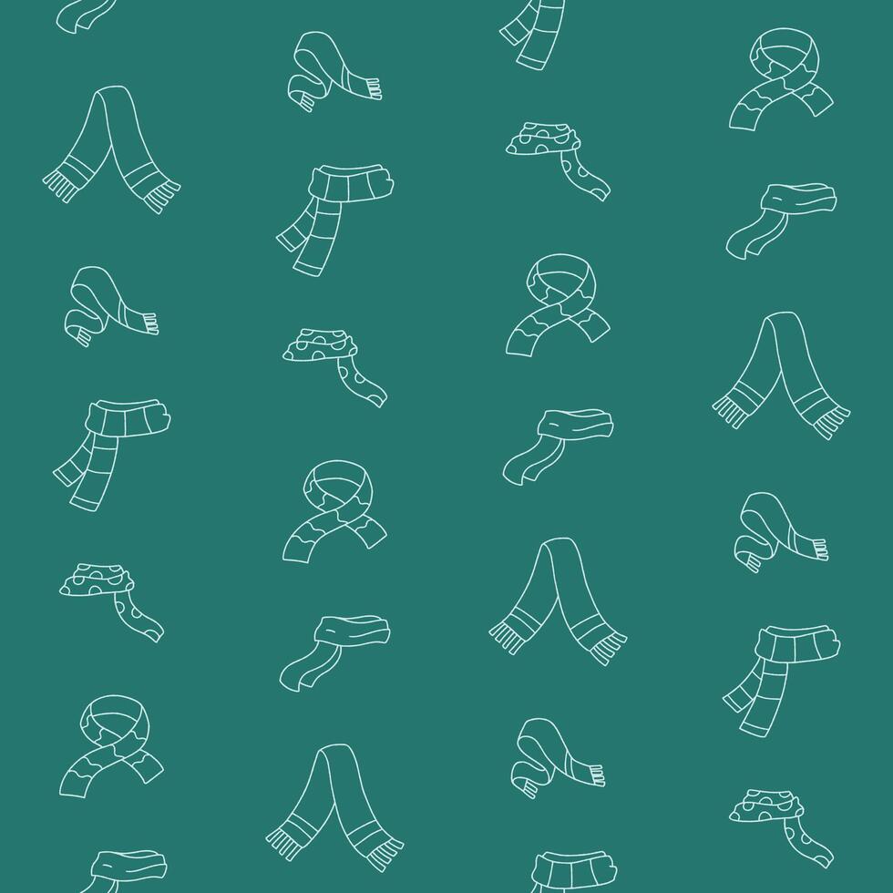Outline Collection of Scarf Seamless Pattern illustration for Print, Wallpaper, Decoration. vector