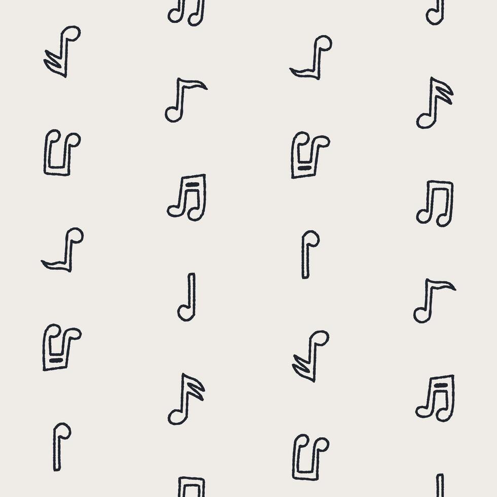 Outline Bunch of Music Seamless Pattern illustration Design vector