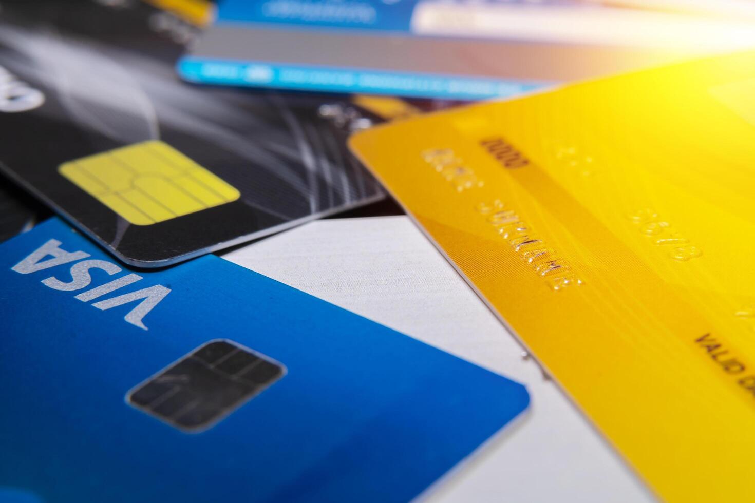 Credit card close up shot photo