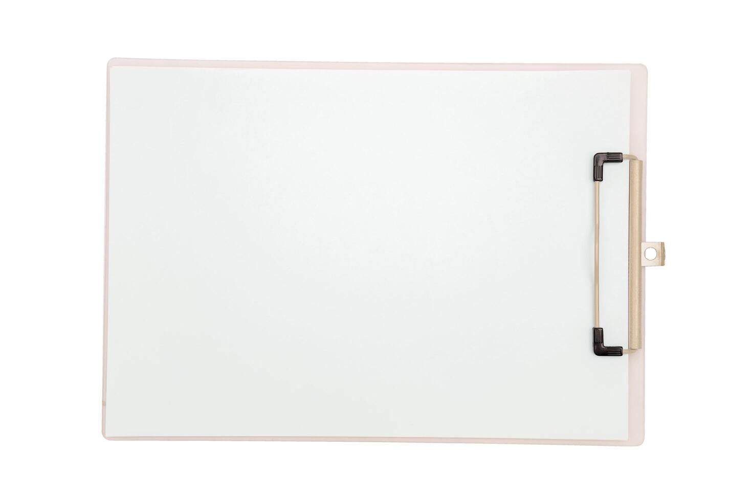 Empty clipboard with sheet of paper photo