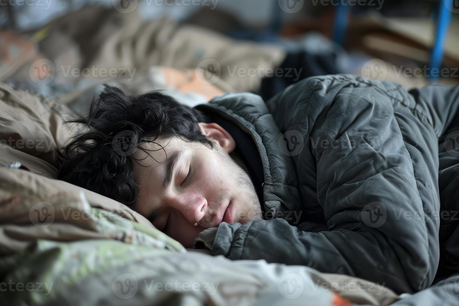 Peaceful sleep in a casual setting photo
