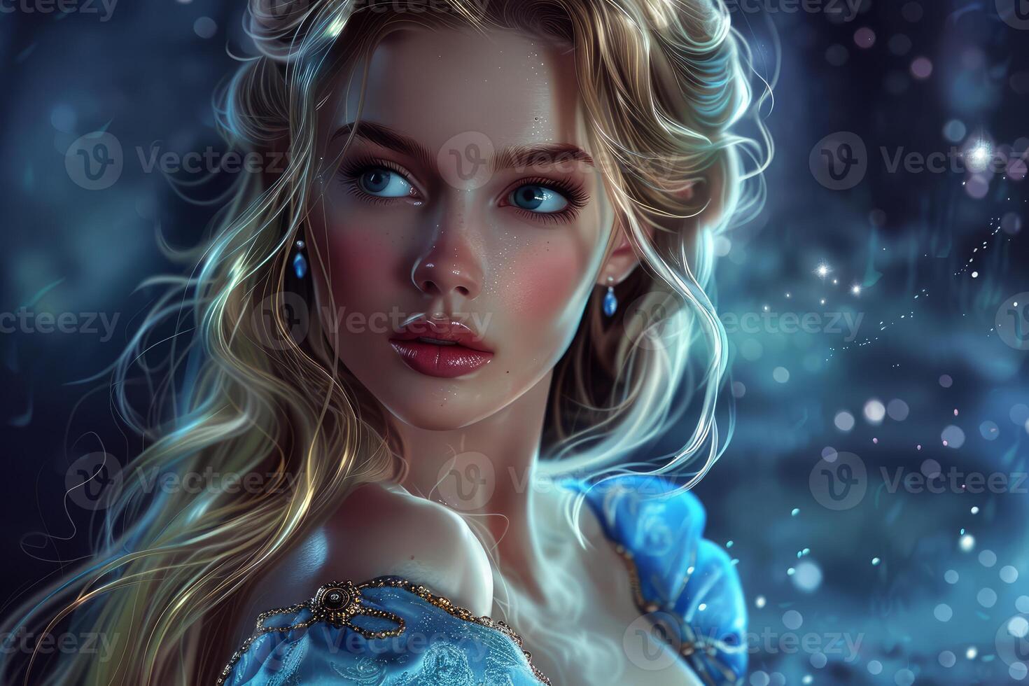 Enchanting fantasy woman in a mystical setting photo