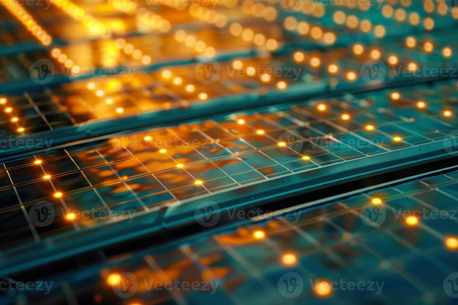 Abstract glowing network grid background photo