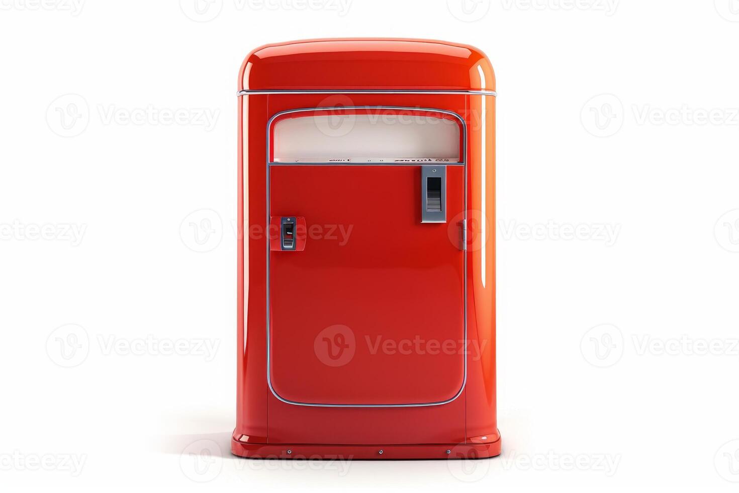 Vintage red vending machine isolated on white photo