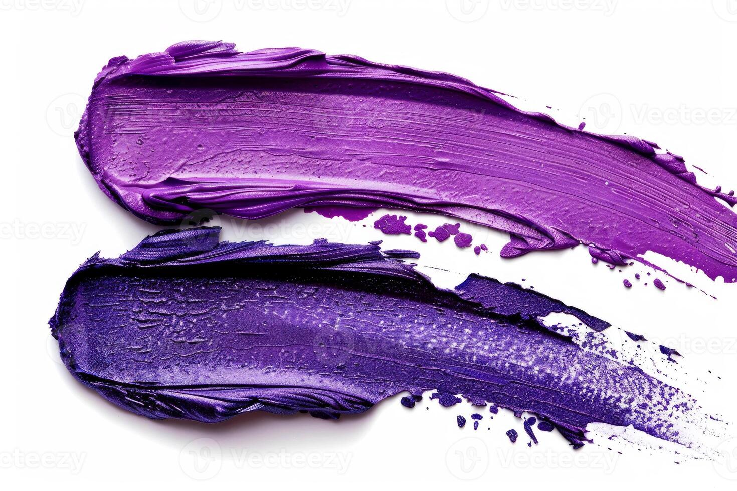 Highquality image of a glossy purple lipstick smear isolated on a white background photo