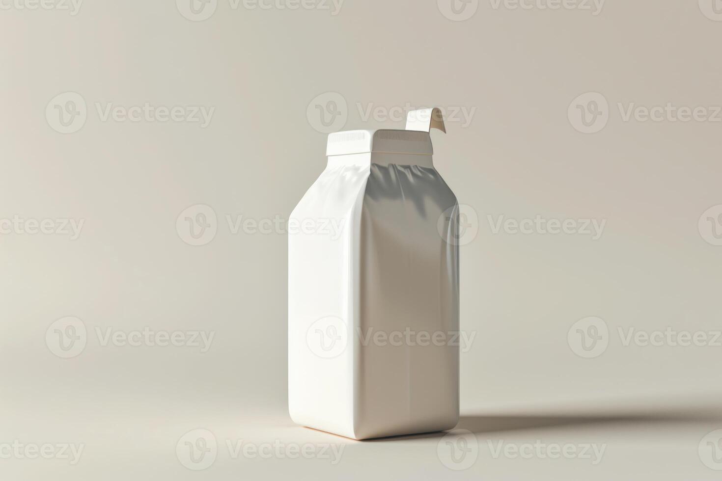 Lightweight Blank milk package box. Generate Ai photo