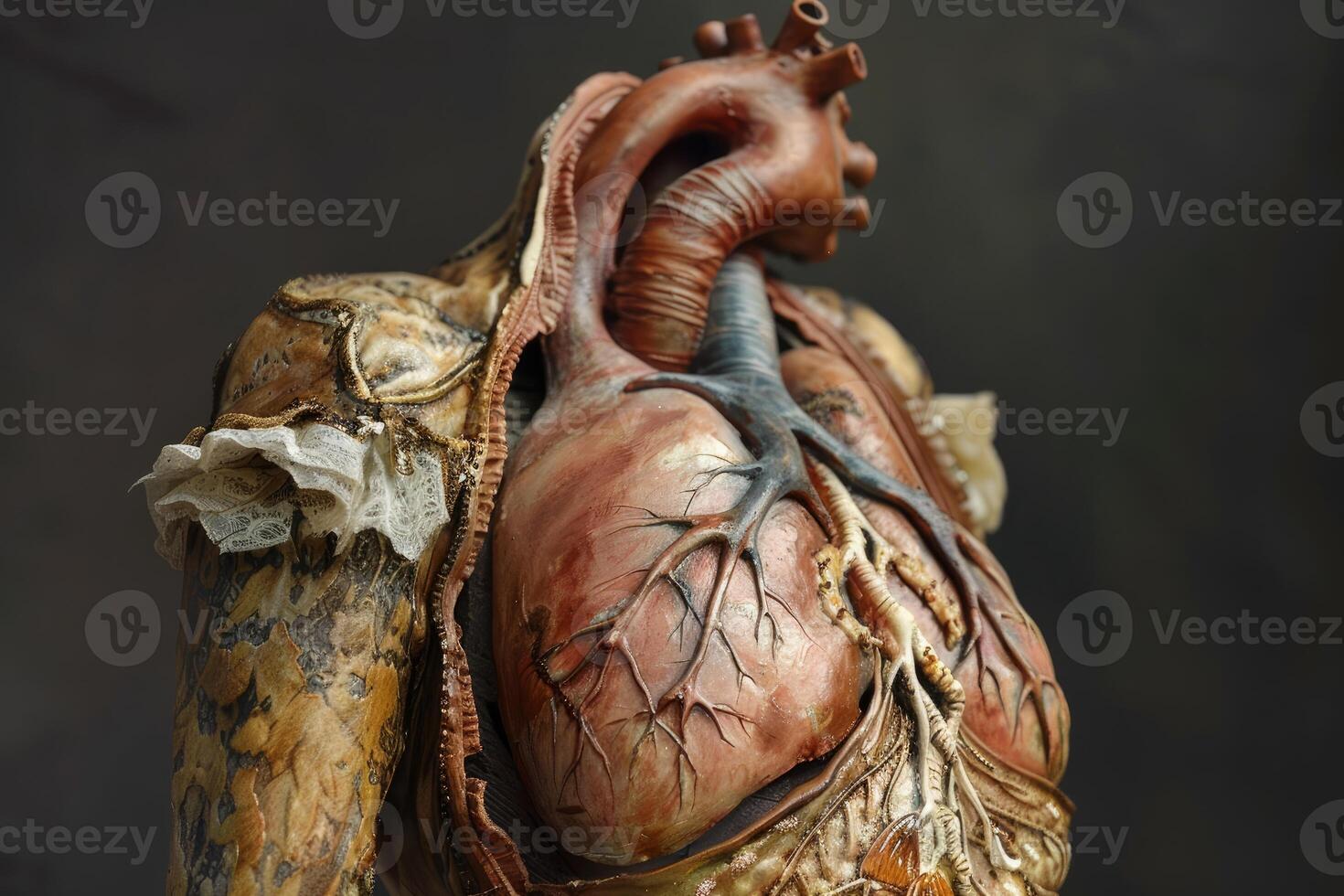 Anatomical model of the human heart photo