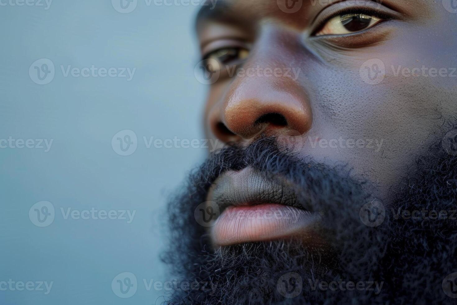 Sleek Black king low beard. Generate Ai photo